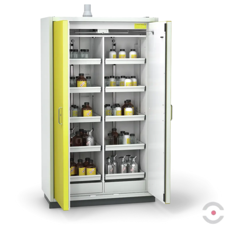Szafa ognioodporna Topserw PRIME-90 XL-2, 10 półek wysuwanych, drzwi CLA żółte, CLASSIC, 90 min