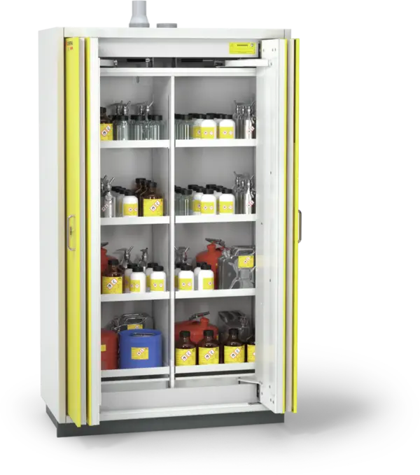 Szafa ognioodporna Topserw SAFE-90 XL-2, 8 półek, drzwi FSC żółte, PREMIUM, 90 min