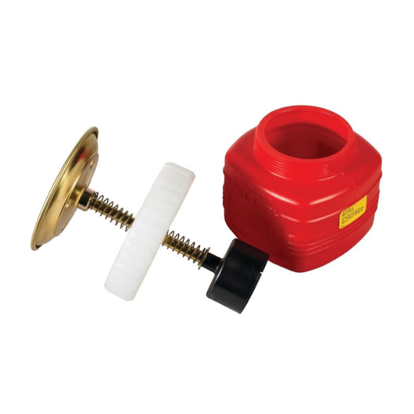 Pojemnik zabezpieczający Justrite polietylenowy, tłokowy do czyszczenia, 1 l, czerwony