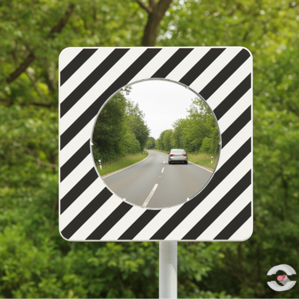 Lustro drogowe Dancop, Bordeaux, 60 cm, akryl, biało-czarne