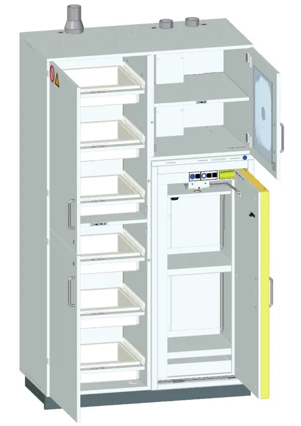 Szafa kombinowana Topserw COMBI-90 XL, drzwi CLA żółte/szare, HSC, 90 min