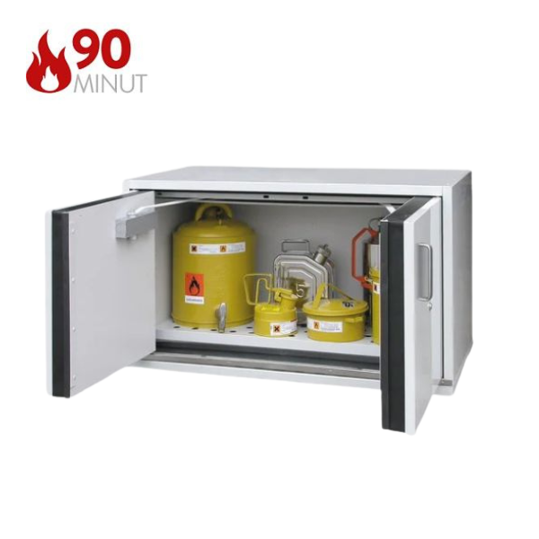 Szafa ognioodporna Topserw UNDER-90 L, 1 taca, blacha stalowa, drzwi szare, AUS, 90 min