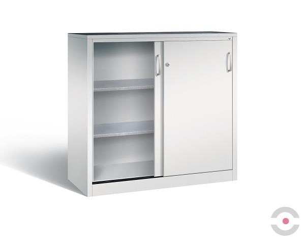 Szafa warsztatowa z drzwiami przesuwnymi Acurado-2000, 2 półki, szara