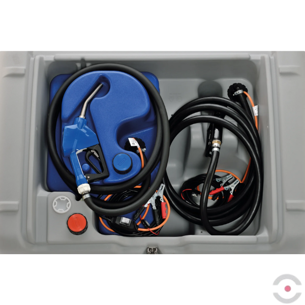 Mobilna stacja paliwa DIESEL/AdBlue, DT-Mobile Easy 440 l/50 l, pompa zanurzeniowa CENTRI SP30, 12V, 30 l/min, automatyczny pistolet, pokrywa