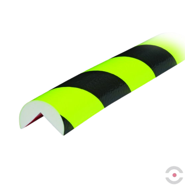 Elastyczny profil ostrzegawczo-ochronny Knuffi, typ A, neon/czarny, 50 m