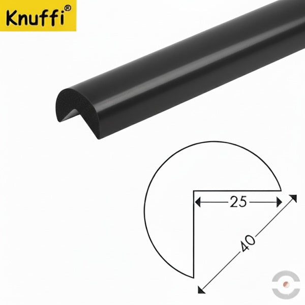 Elastyczny profil ostrzegawczo-ochronny Knuffi, typ A, antracyt, 5000 mm