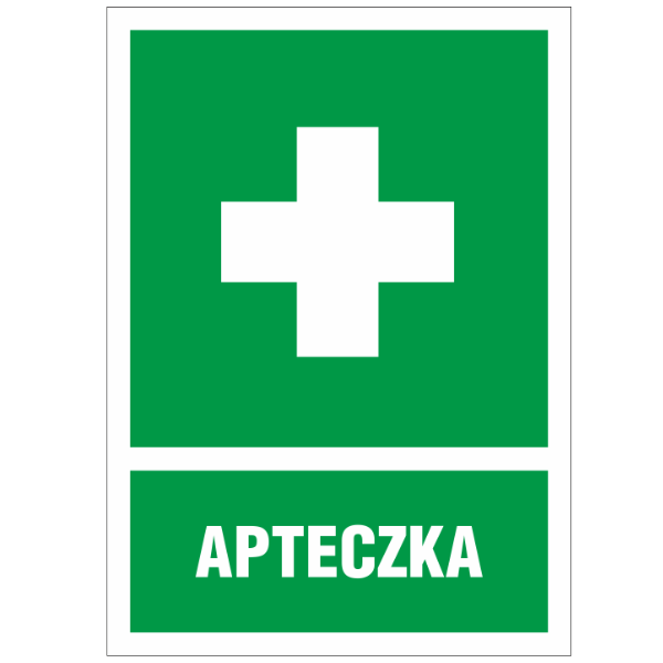 Znak BHP Apteczka 100x140mm F (8I/1)