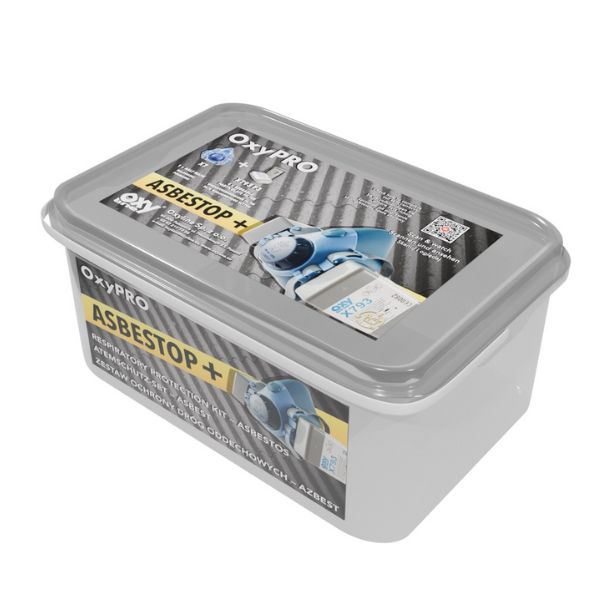 Zestaw ochronny OxyPro Asbestop+ (półmaska S+filtry), wiaderko