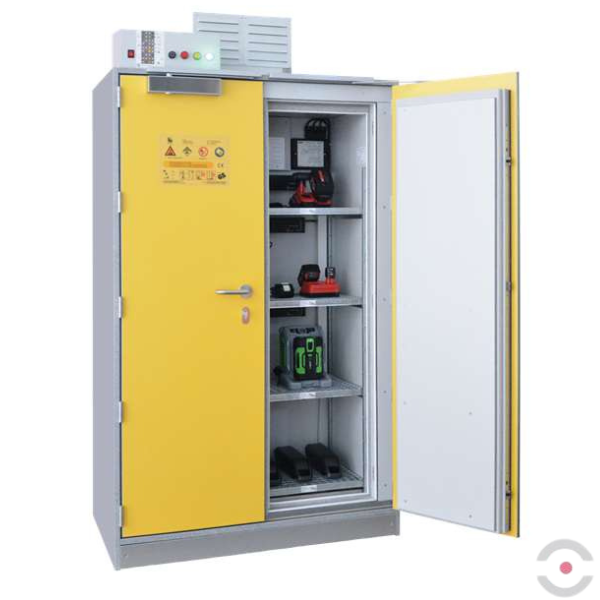 Szafa ognioodporna Topserw BATT-90 XL, ładowanie baterii, 4 półki, 40 gniazd, SAFE PRO GGA, 90 min