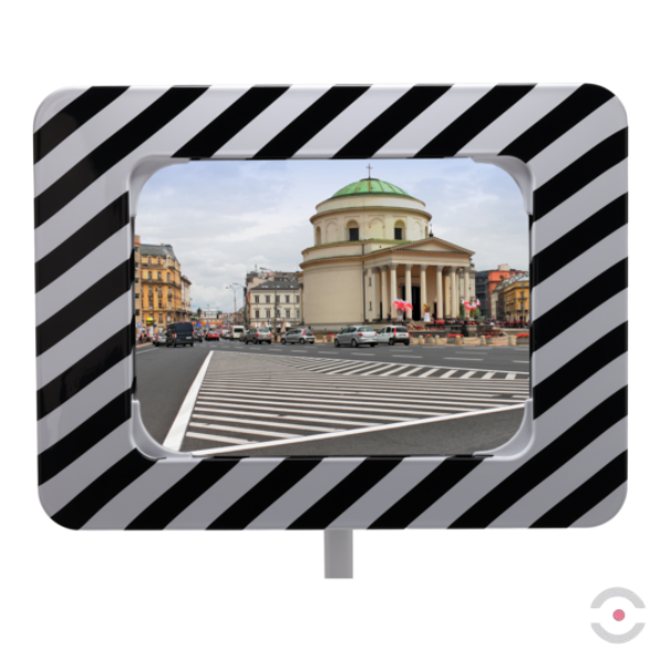 Lustro drogowe Dancop, Bordeaux, 60*80 cm, akryl, biało-czarne