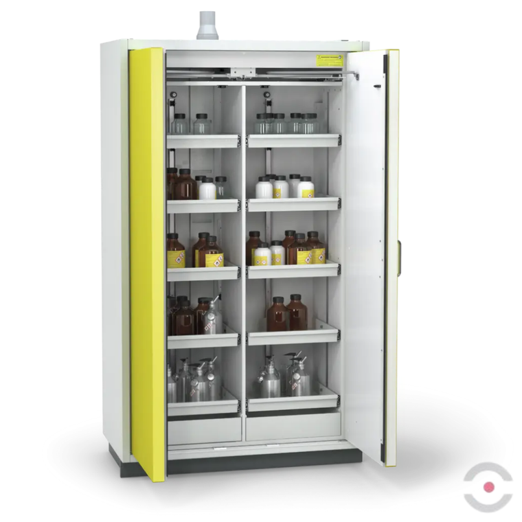 Szafa ognioodporna Topserw PRIME-90 XL-2, 10 półek wysuwanych, drzwi CLA/O żółte, CLASSIC, 90 min