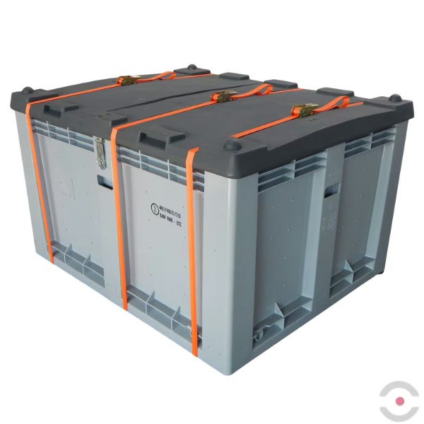 Plastikowy pojemnik transportowy Advanced M-BOX, 207 l, wyjmowany kosz, 12*worek wypełniacza PyroBubbles