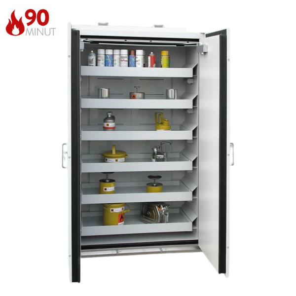 Szafa ognioodporna Topserw PRIME-90 XL, 6 półek wysuwanych, drzwi szare, SiS VS, 90 min