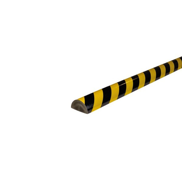 Elastyczny profil ostrzegawczo-ochronny Knuffi, typ C+, żółty/czarny, odblaskowy, 1000 mm
