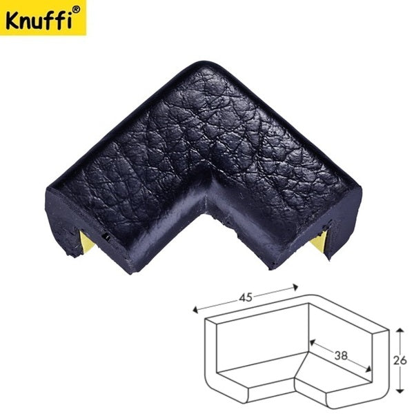 Narożnik ochronny blatu Knuffi, typ E2D, 2 wymiarowy, czarny