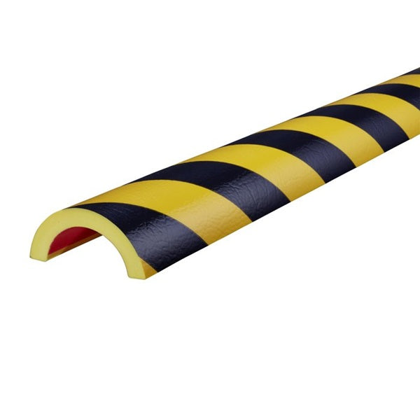Elastyczny profil ostrzegawczo-ochronny Knuffi, typ R50, żółty/czarny, 1000 mm