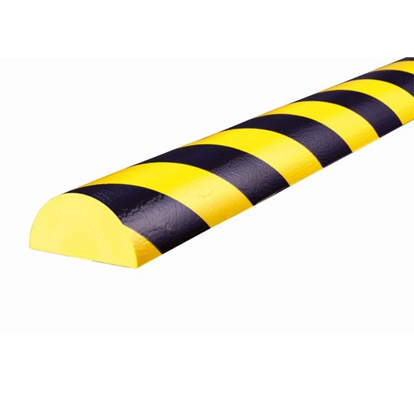 Elastyczny profil ostrzegawczo-ochronny Knuffi, typ C+, żółty/czarny, 1000 mm