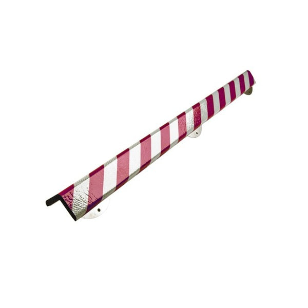 Elastyczny profil ostrzegawczo-ochronny Knuffi, typ H+, naścienny, biały/czerwony, odblaskowy, 1000 mm