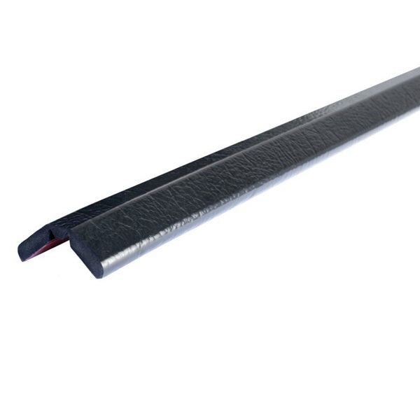 Elastyczny profil ostrzegawczo-ochronny Knuffi, typ W, czarny, 1000 mm