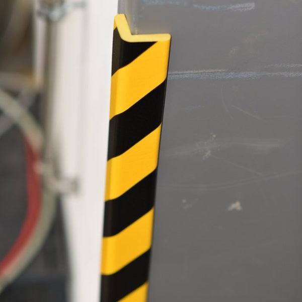 Elastyczny profil ostrzegawczo-ochronny Knuffi, typ H+, żółty/czarny, odblaskowy, 1000 mm