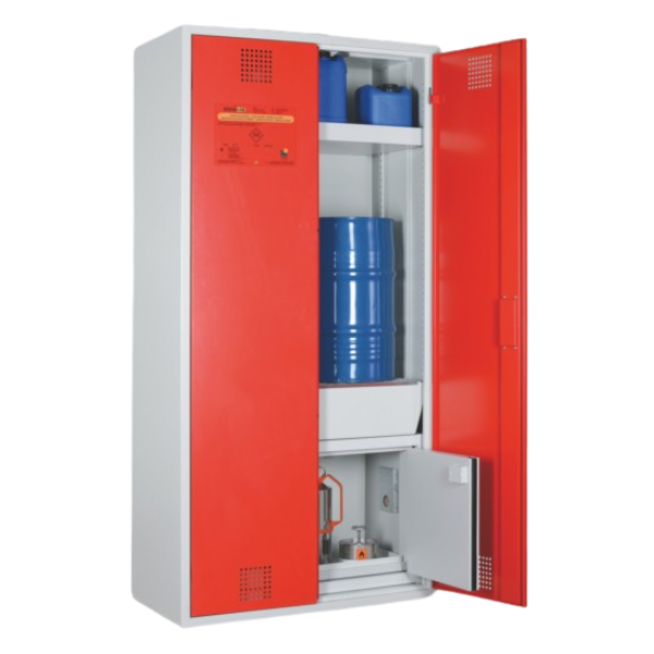 Szafa kombinowana Topserw COMBI-30 L, beczka 60 l, drzwi CLA czerwone, CHS FAS, 30 min
