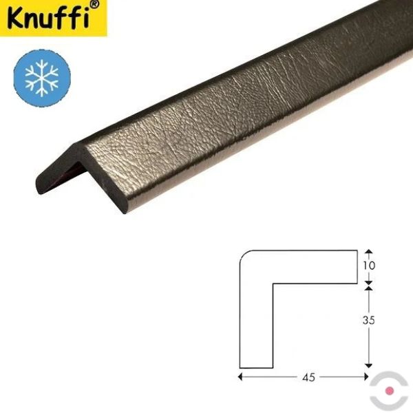 Elastyczny profil ostrzegawczo-ochronny Knuffi, typ H, mrozoodporny, czarny, 1000 mm