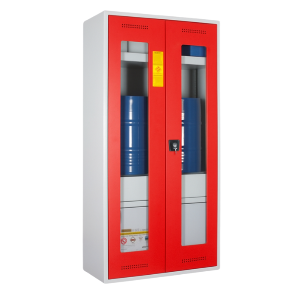 Szafa kombinowana Topserw COMBI-30 L, beczka 60 l, drzwi GL, czerwone, CHS FAS, 30 min