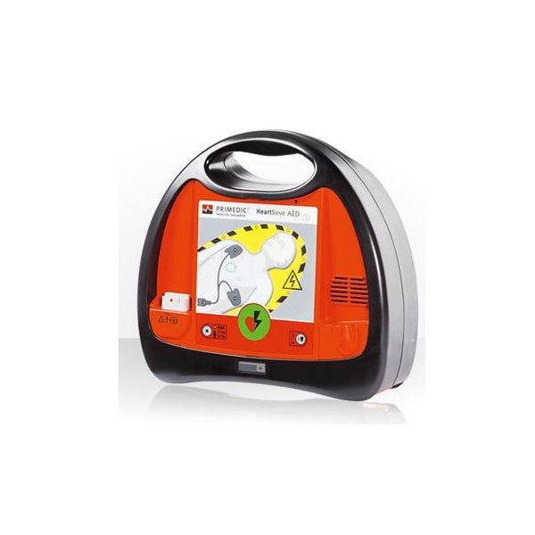Defibrylator Primedic HeartSave AED z kluczem pediatrycznym (półautomat, 6 letnia bateria, uniwersalne elektrody SavePads)