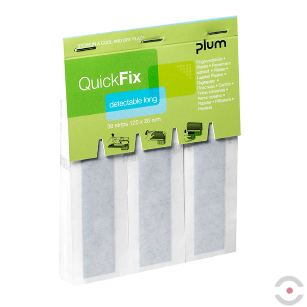 Plastry Plum QuickFix, wykrywalne, długie, 30 szt, 120*20 mm, uzupełnienie