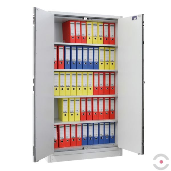 Szafa ognioodporna Topserw DOC-90 L, na dokumenty, 4 półki, szary, 90 min