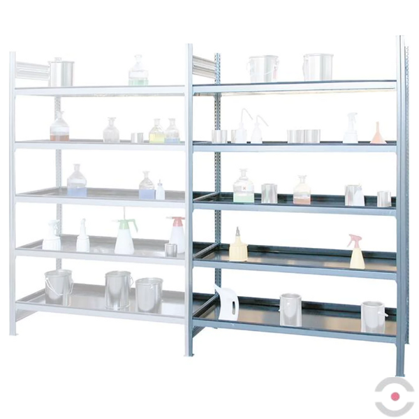 Regał półkowy Topserw, 5*półka (taca wychwytowa PE), moduł dodatkowy, S*G*W 1010*635*2000 mm