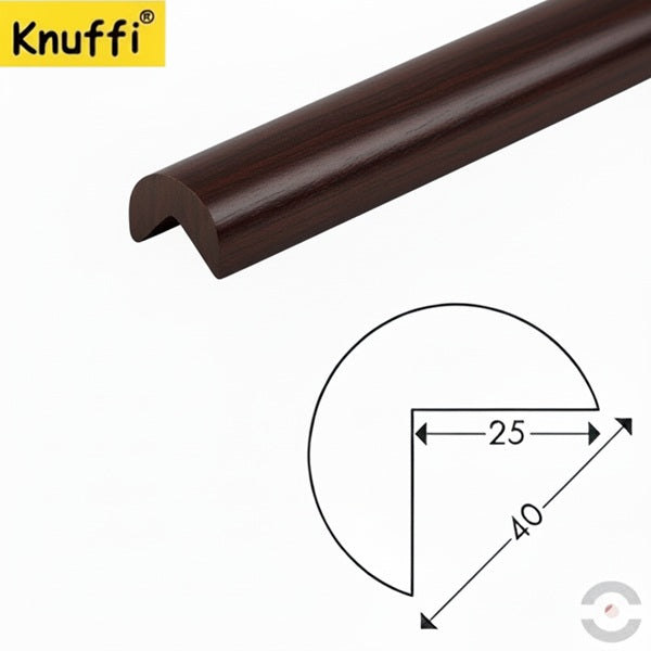 Elastyczny profil ostrzegawczo-ochronny Knuffi, typ A, drewno ciemny, 1000 mm