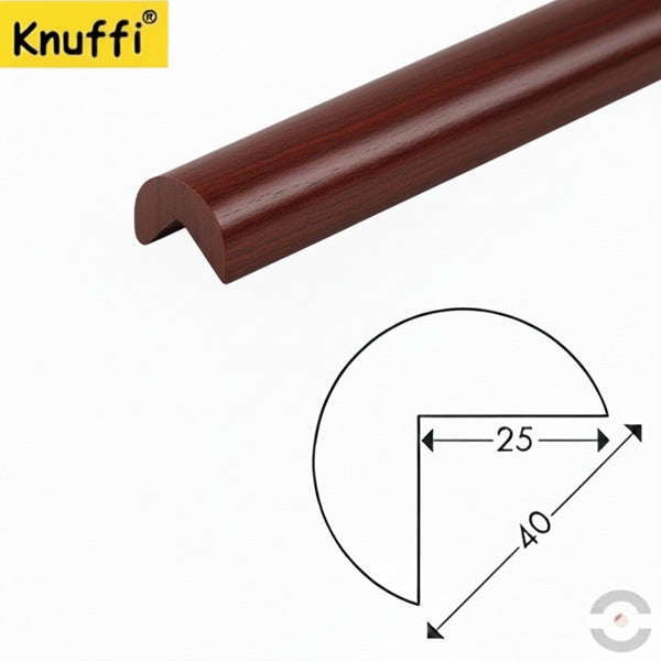 Elastyczny profil ostrzegawczo-ochronny Knuffi, typ A, drewno wiśnia, 1000 mm