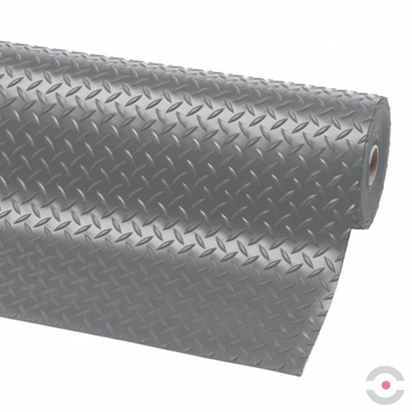 Wykładzina (chodnik, mata) Notrax, 737 Diamond Plate Runner, zabezpieczająca, 91 cm x 1 mb, profil blacha ryflowana, obszar suchy/mokry, szary