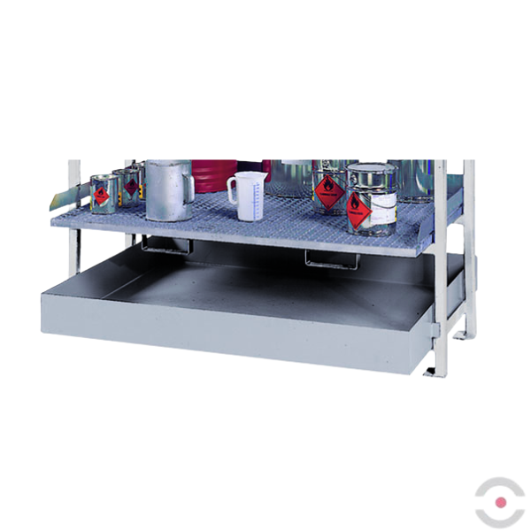 Wanna wychwytowa Topserw, (E1) wysuwana do regału (STR-1), S*G*W 690*1200*275 mm, 205 l, galwanizowana