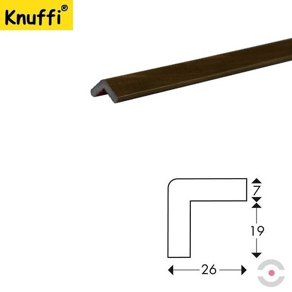 Elastyczny profil ostrzegawczo-ochronny Knuffi, typ E, drewno khaki, 5000 mm