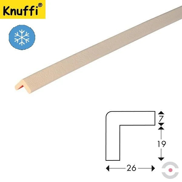 Elastyczny profil ostrzegawczo-ochronny Knuffi, typ E, mrozoodporny, biały, 1000 mm