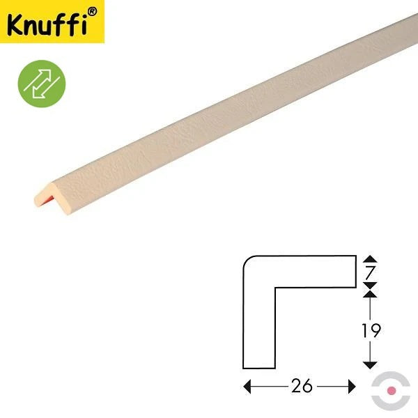 Elastyczny profil ostrzegawczo-ochronny Knuffi, typ E, wielokrotny montaż, biały, 1000 mm