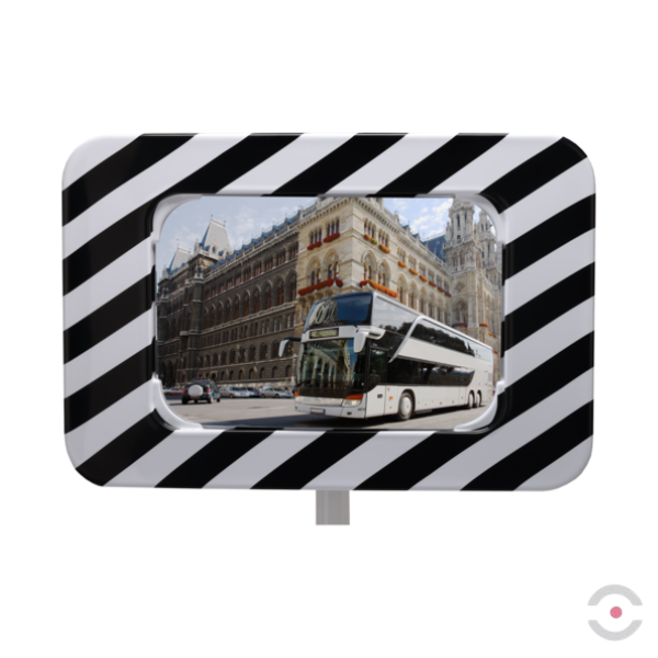 Lustro drogowe Dancop, Bordeaux, 40*60 cm, akryl, biało-czarne