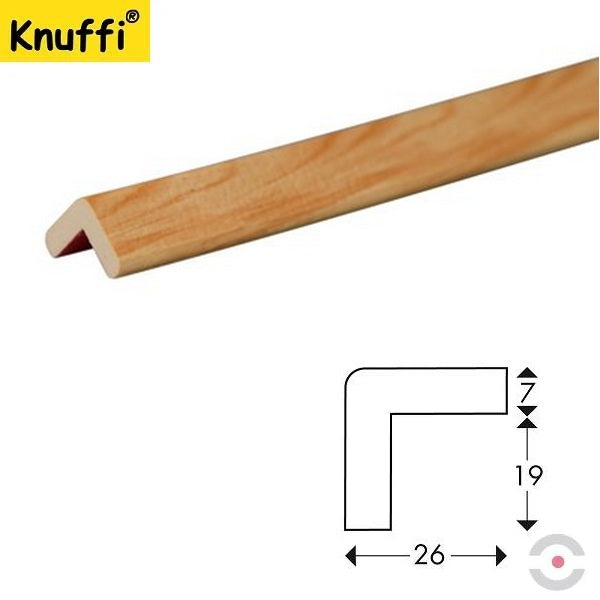 Elastyczny profil ostrzegawczo-ochronny Knuffi, typ E, drewno naturalny, 5000 mm