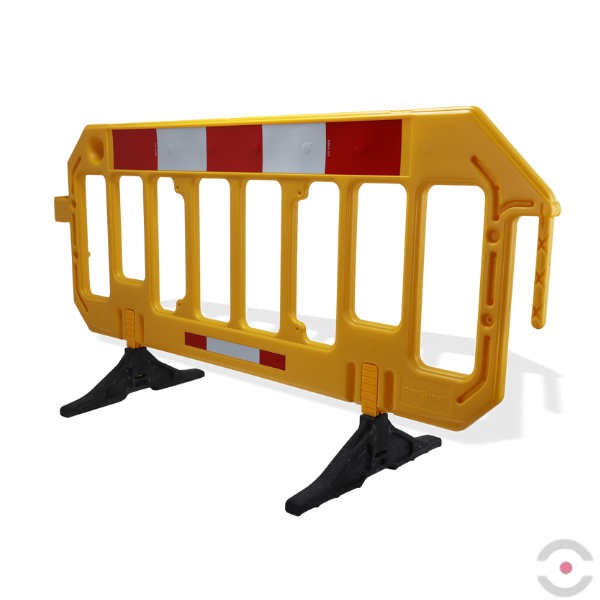 Zestaw Regał Transportowy z żółtymi barierkami