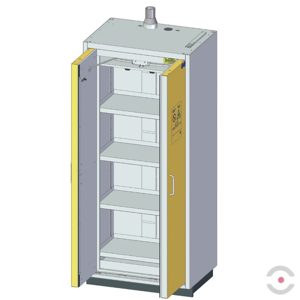 Szafa ognioodporna Topserw SAFE-90 L, 4 półki, drzwi CLA żółte, CLASSIC, 90 min