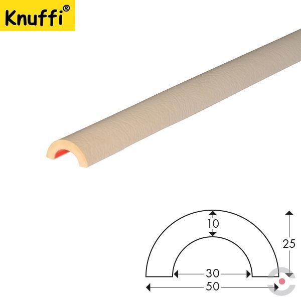 Elastyczny profil ostrzegawczo-ochronny Knuffi, typ R30, biały, 5000 mm