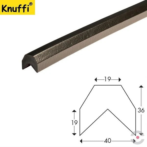 Elastyczny profil ostrzegawczo-ochronny Knuffi, typ AA, czarny, 5000 mm