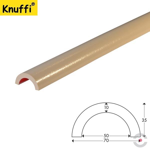 Elastyczny profil ostrzegawczo-ochronny Knuffi, typ R50, biały, 1000 mm