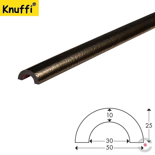 Elastyczny profil ostrzegawczo-ochronny Knuffi, typ R30, czarny, 5000 mm