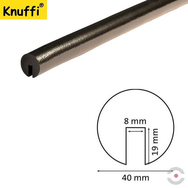 Elastyczny profil ostrzegawczo-ochronny Knuffi, typ B, czarny, 5000 mm