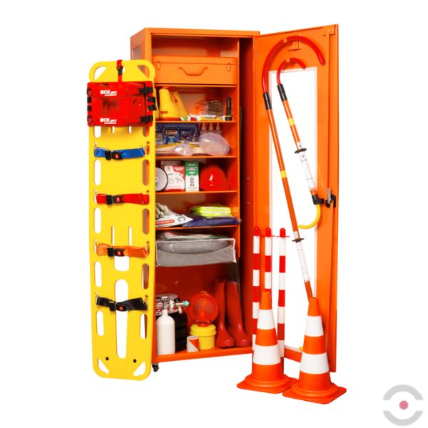 Punkt pierwszej pomocy dla energetyki, szafa, Zestaw Pierwszej Pomocy typu C, kolor pomarańczowy