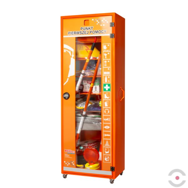 Punkt pierwszej pomocy dla energetyki, szafa, Zestaw Pierwszej Pomocy typu C, kolor pomarańczowy