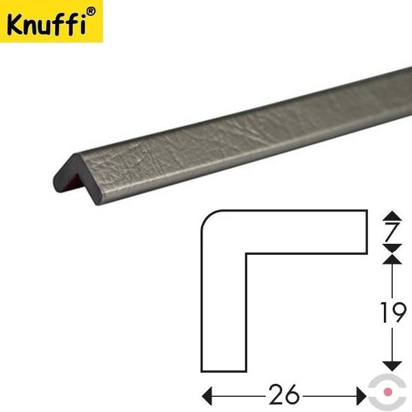 Elastyczny profil ostrzegawczo-ochronny Knuffi, typ E, srebrny, 5000 mm